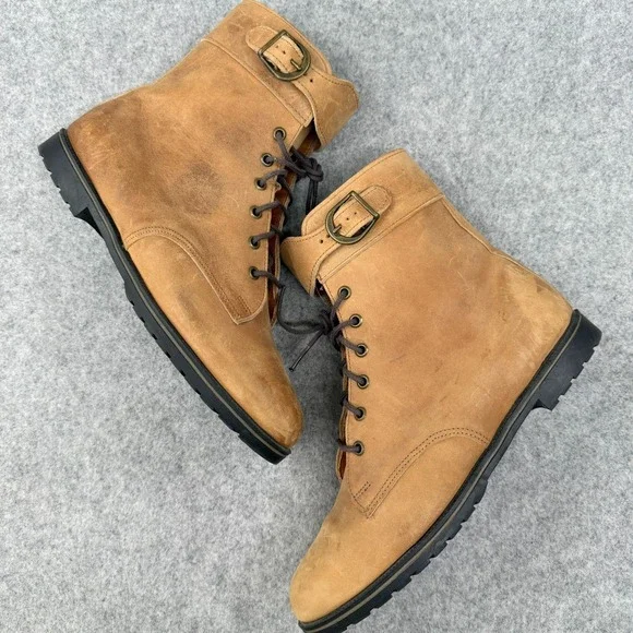 Vintage Eddie Bauer Lace Up‎ Boot Women's 8M Brown Leather Victorian Granny USA - Picture 5 of 12